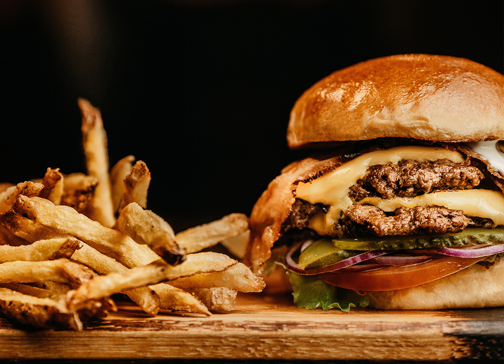 Saftige burger vom grill